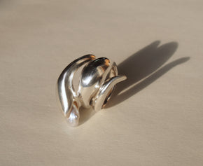 SERPENT Ring / Sterling Silver + Lagniappe Pearl