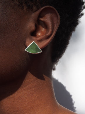 FAN Stud / Green Jade