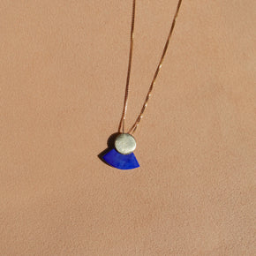 MOONBEAM Necklace / 14k Gold + Lapis Lazuli