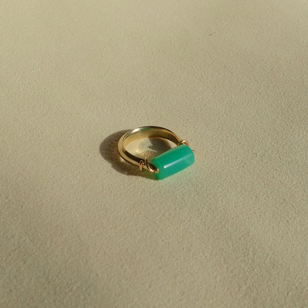 Solid Gold and Hand Carved Stone Kinetic Fidget Ring – OCTAVE JEWELRY