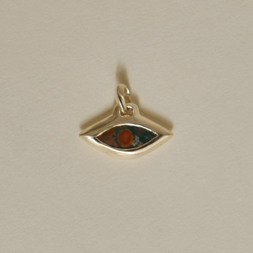 The Seeing Stone Charm / 10k Gold + Bloodstone