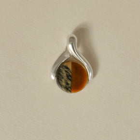 The Wishbone / Sterling Silver + Tiger's Eye