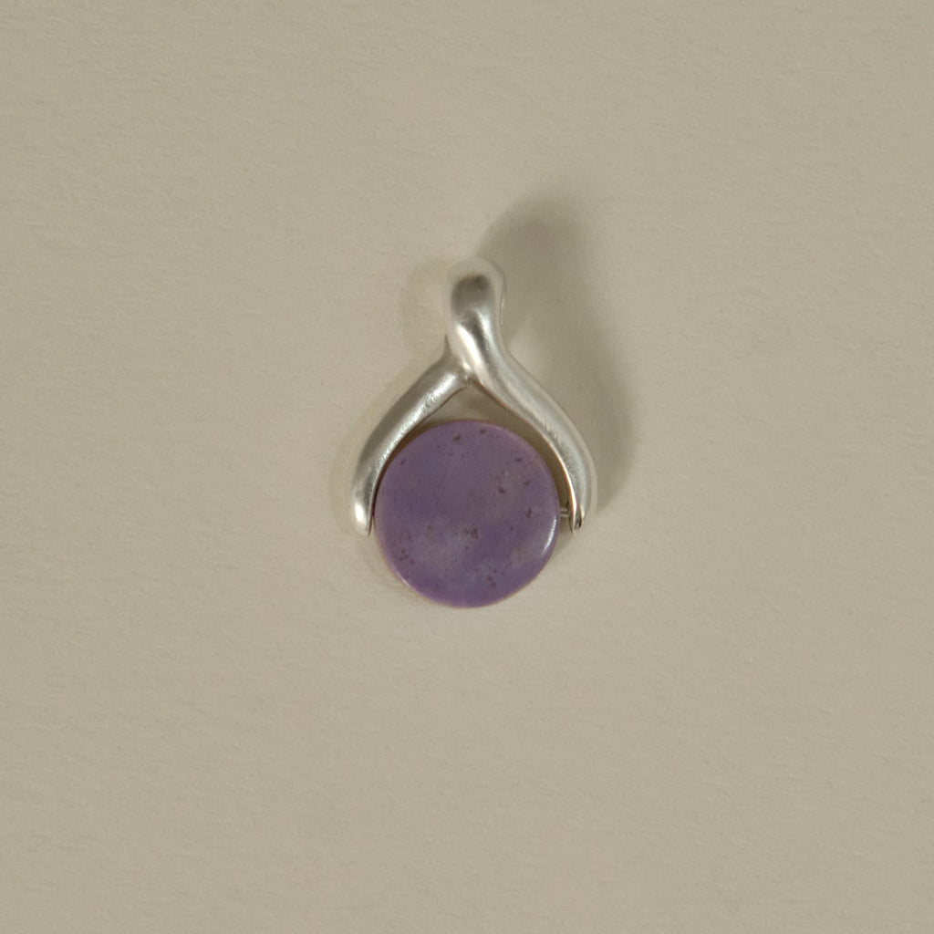 The Wishbone / Sterling Silver + Lavender Jadeite
