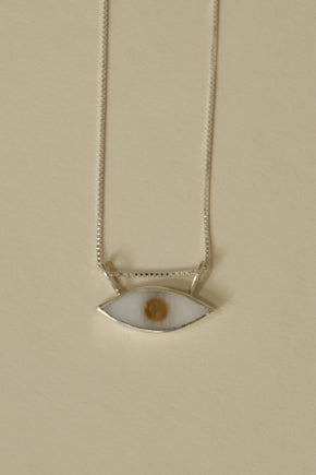 The Seeing Stone Necklace / Polka Dot Agate