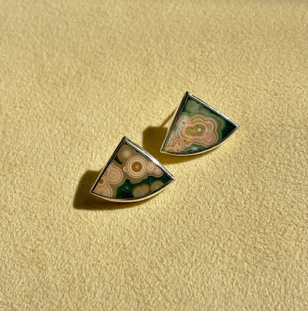 Fan Stud / Ocean Jasper