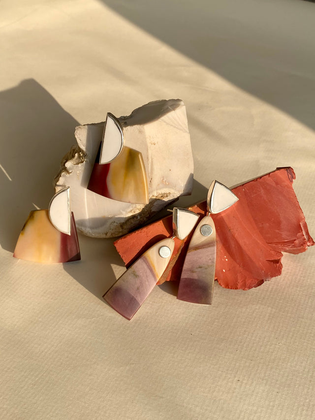 DUO Drops / Cacholong + Mookaite