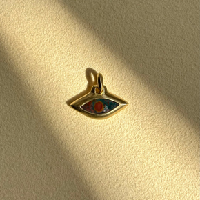 The Seeing Stone Charm / 10k Gold + Bloodstone