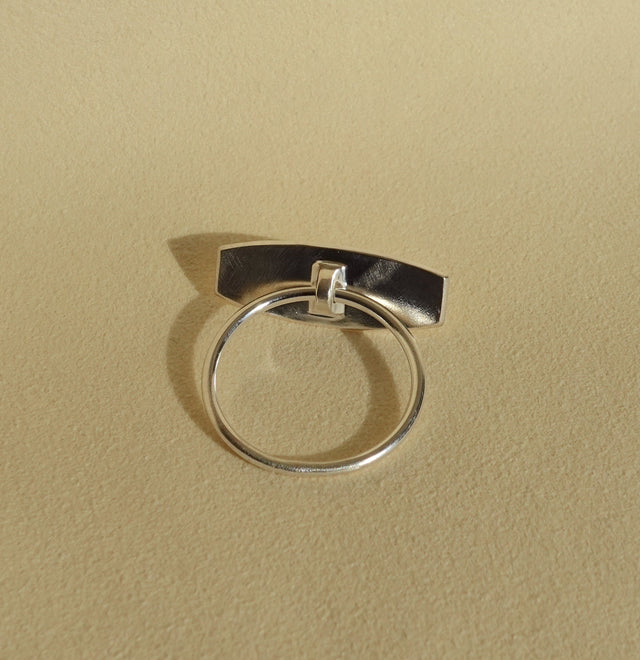 sterling silver brooch with hoop