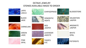 Lyre Ring - Solid Gold + Stone