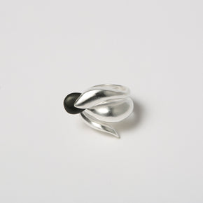 SERPENT Ring / Sterling Silver + Custom Stone