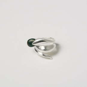 SERPENT Ring / Sterling Silver + Custom Stone