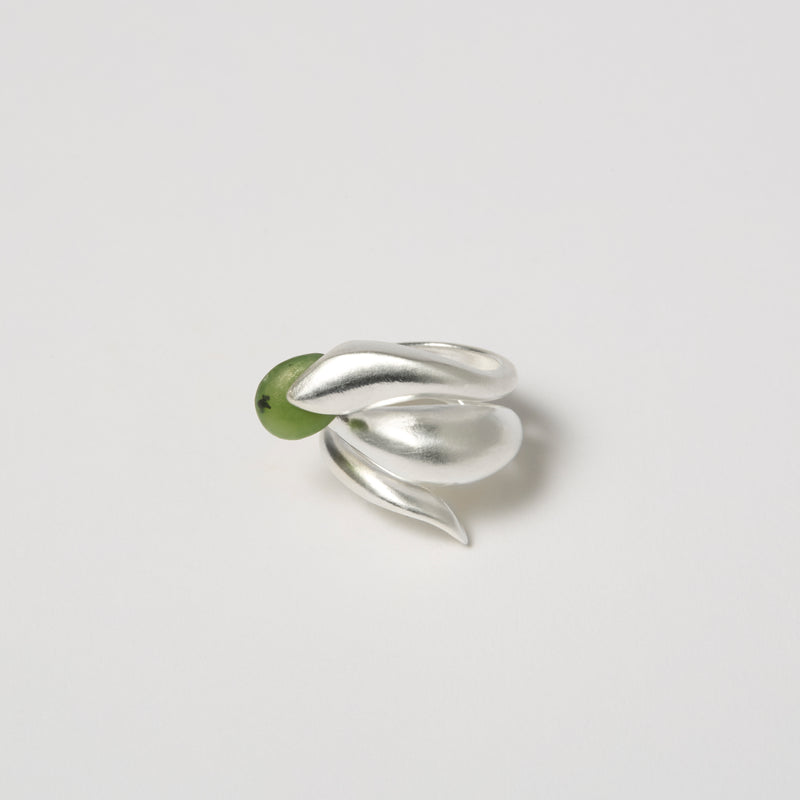 SERPENT Ring / Sterling Silver + Custom Stone