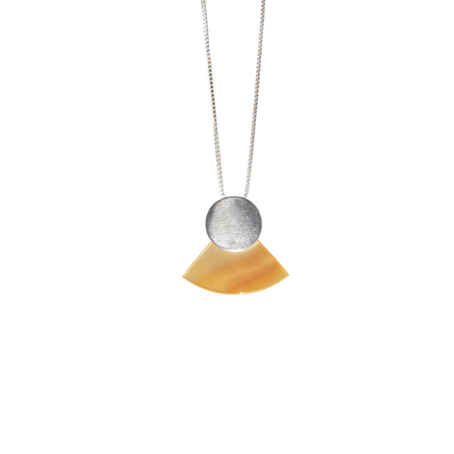 mother of pearl sterling silver layering necklace golden mother of pearl