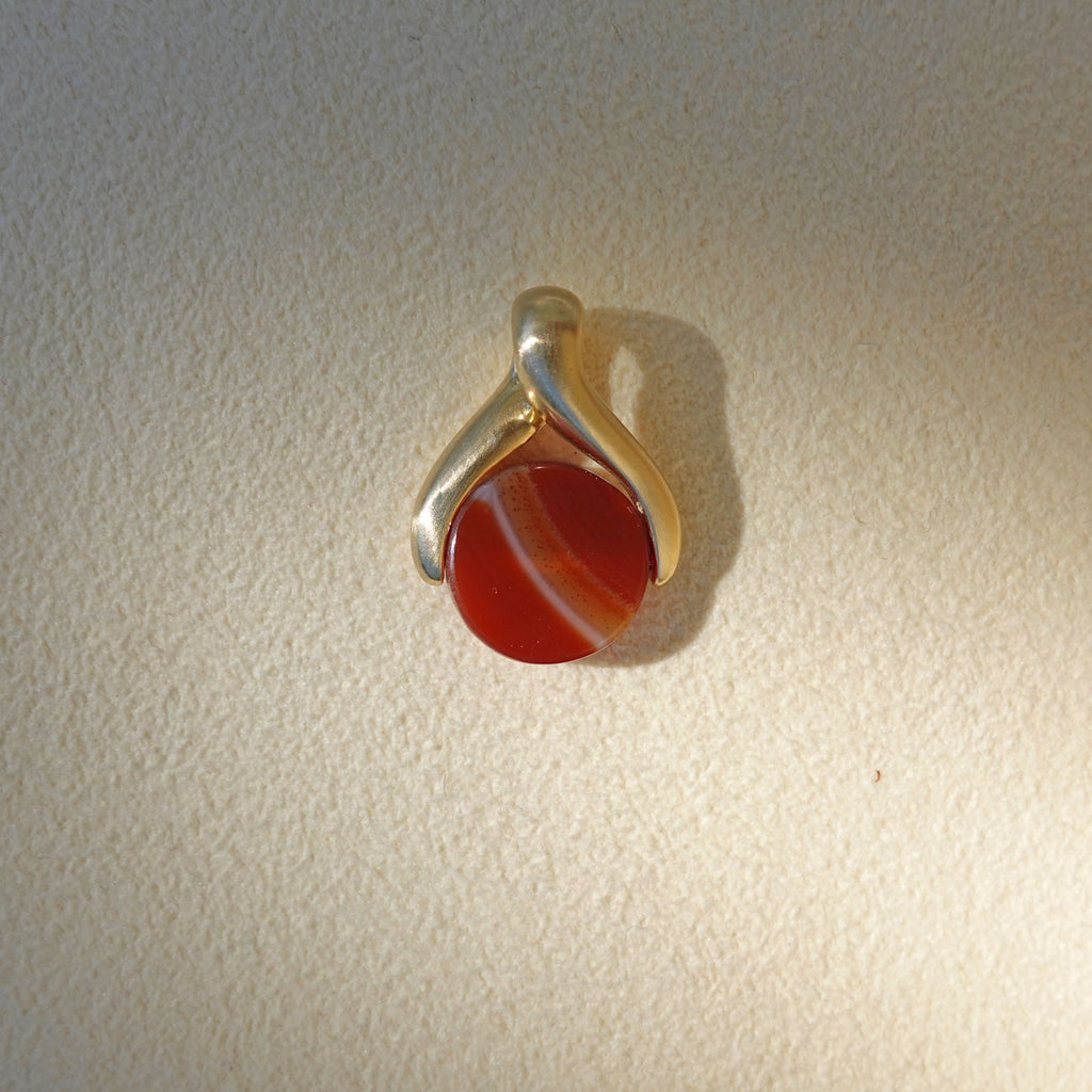The Wishbone / Carnelian + 10k Gold (One of a Kind)