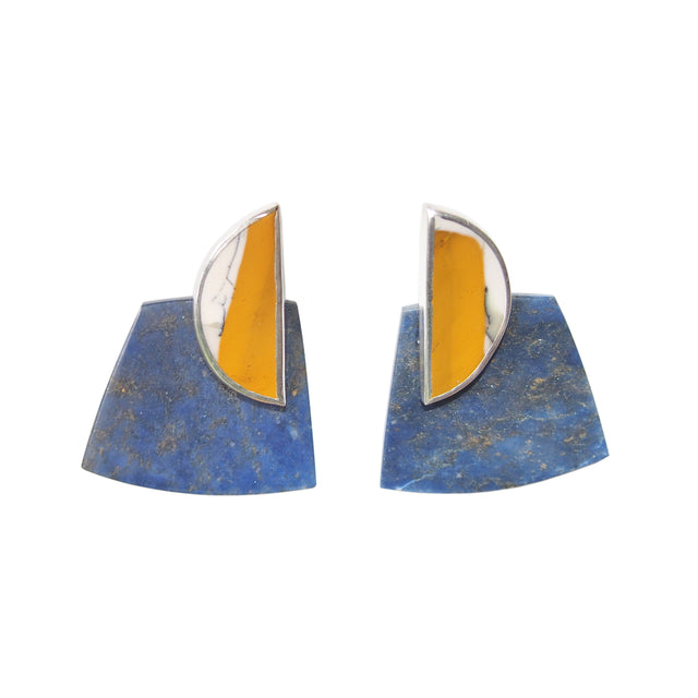 COLLAGE Earring / Mookaite Jasper + Sodalite
