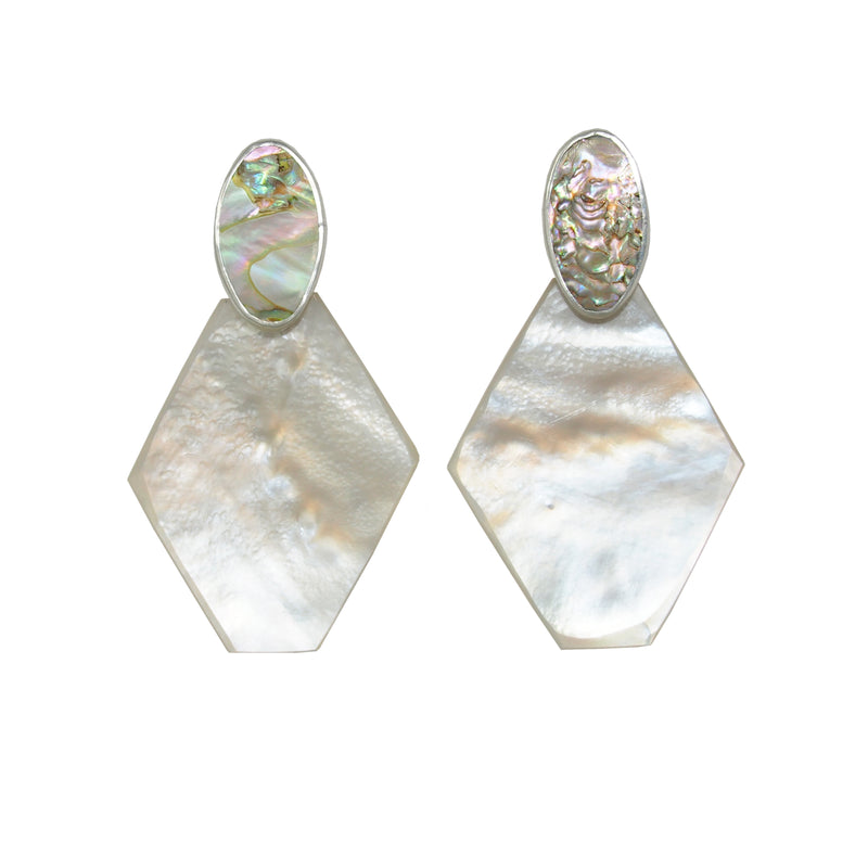 PENDULUM Earring / Mother of Pearl + Abalone